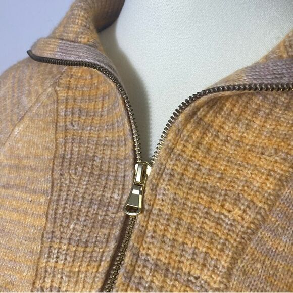 J.Crew Italian Space-Dyed 1/2 Zip Wool Cashmere Knit Sweater Womens Size Sml/Med - Picture 15 of 16